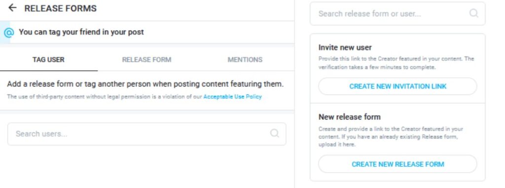 OnlyFans Release Forms
