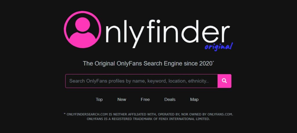 Onlyfinder Homepage