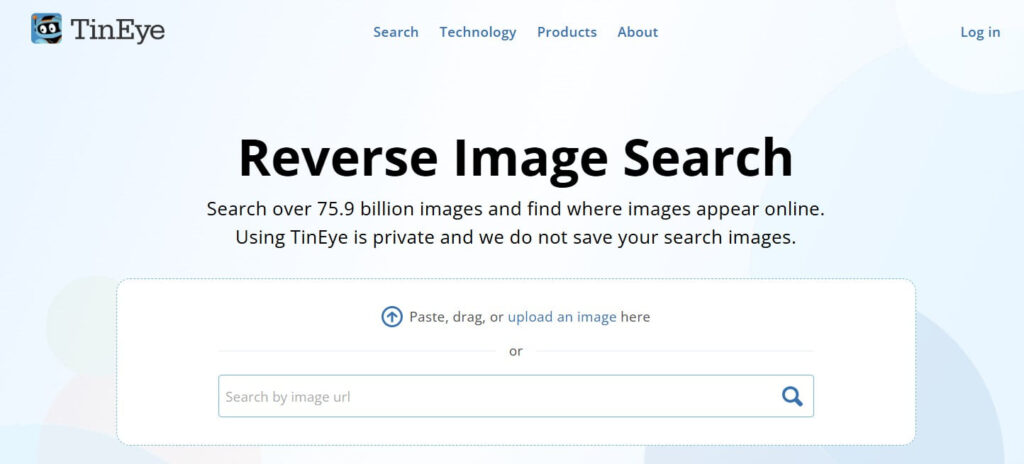 TinEye Homepage